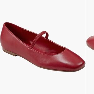 Marc Fisher Red Mary Jane Ballet Flats size 8
